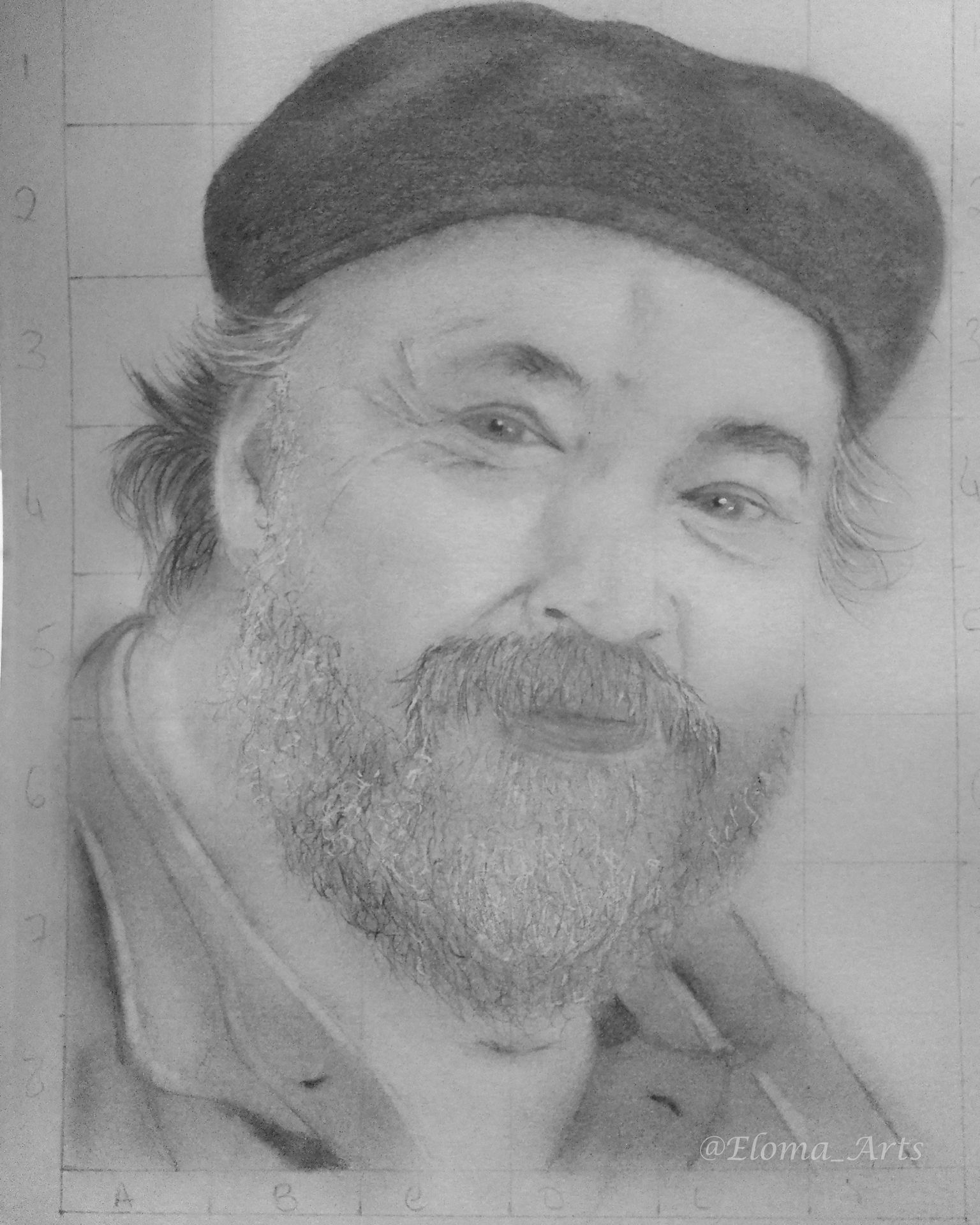 Graphite Portrait of the Portuguese painter António Bessa