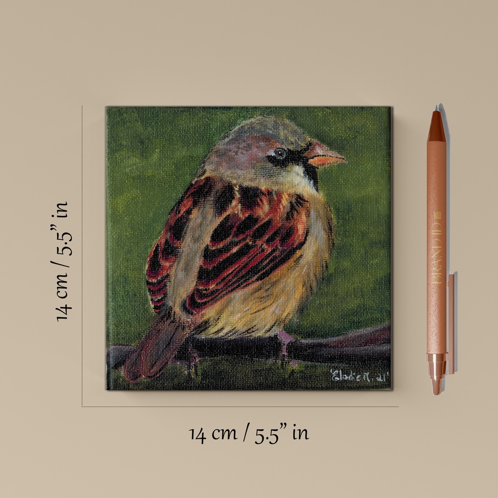 House Sparrow (Acrylic on canvas)