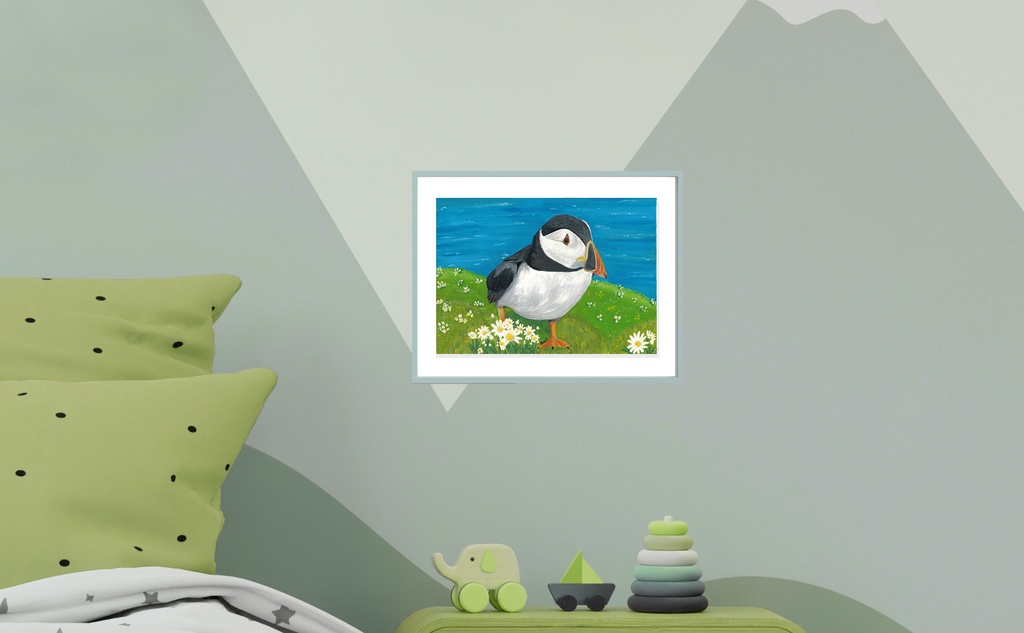 Puffin's Artwork on a Frame