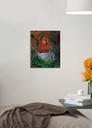European Robin Canvas on a wall, unframed