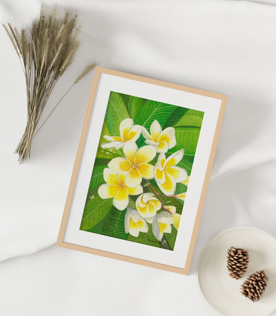 Plumeria Watercolo Painting