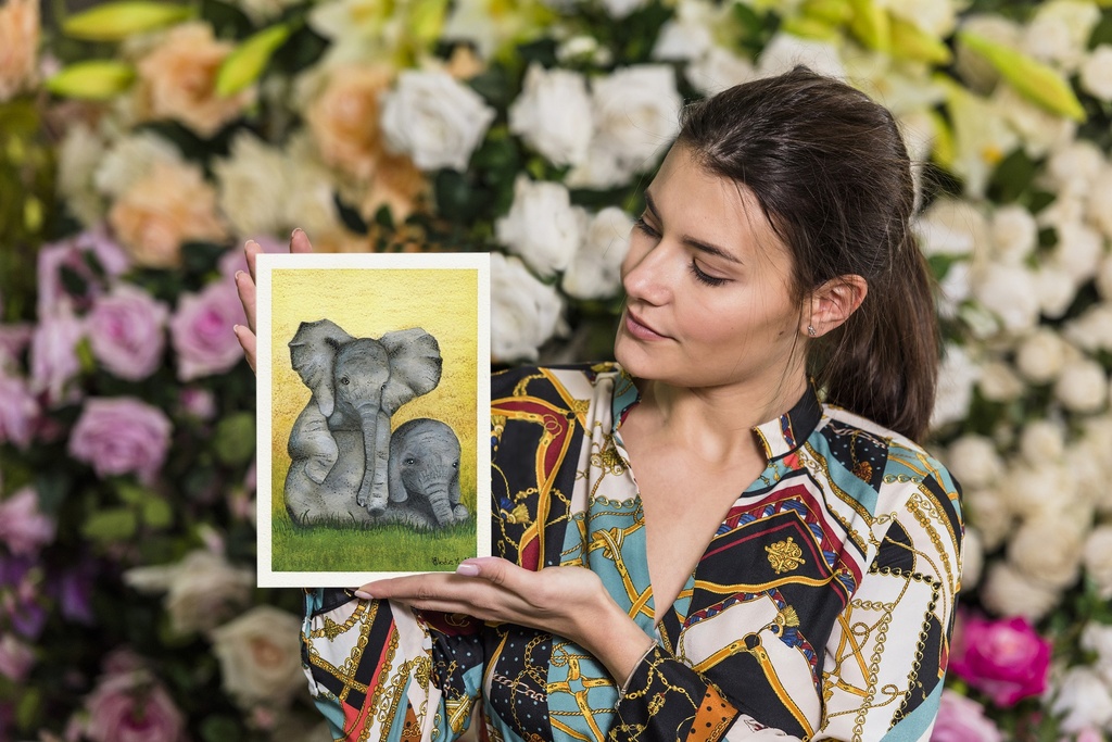 Baby African Elephant (Watercolor painting)