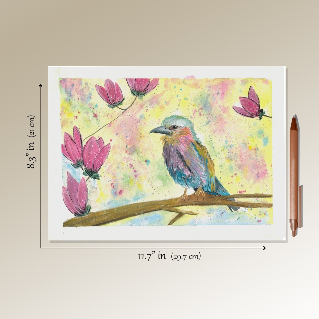 Lilac-breasted Roller (Watercolor Painting)