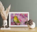 Japanese white-eye (Gouache Painting)