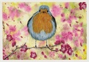 European Robin (Gouache Painting)