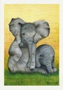 Elefantes Africanos (Pintura em Aguarela)
