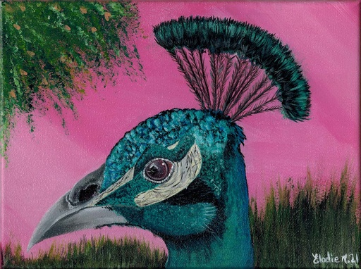 [SN10] Indian Peacock (Acrylic on Canvas Painting)